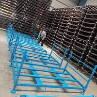 Étagère à pneus industrielle en métal pliable à 5 niveaux, empilable, en acier durable, détachable, anti-rouille, pour entrepôt