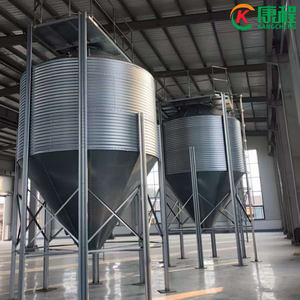 Silo de stockage d'aliments pour animaux 10 tonnes 20 tonnes 50 tonnes, silo à fond trémie galvanisé pour l'élevage de volailles, de porcs, les fermes et les lignes de production de moulin à aliments - Product Image 2