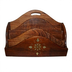 Boîte à monnaie murale en teck poli, personnalisée, support de bureau pour la maison, écologique, élégante, artisanale, légère - Product Image 1