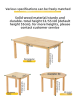 Meubles scolaires multifonctionnels en bois massif pour l'apprentissage des enfants modernes, ensemble table et chaise de maternelle, peinture écologique
