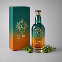 Bouteille en verre super-flint de 700 ml pour whisky, couleur personnalisée, base lourde, vide, pour spiritueux, liqueur, vodka, brandy, vente en gros, directement de l'usine