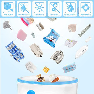 Sacs de rangement sous vide, sacs en plastique pour vêtements, économiseurs d'espace, pochettes de <span class=keywords><strong>voyage</strong></span>, bon marché - Product Image 5