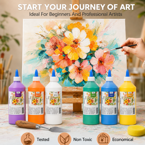 Giorgione – Lot de 24 couleurs de <span class=keywords><strong>peinture</strong></span> <span class=keywords><strong>acrylique</strong></span> en gros de 500 ml pour la coloration de poupées en plâtre et le graffiti DIY pour enfants - Product Image 2