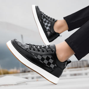 Zapatillas Deportivas Casuales para Hombre, Otoño, Nuevas, con Plataforma de 8CM, Suela Gruesa, Blancas - Product Image 4