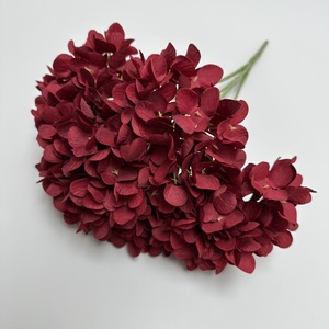 Fleurs d'hortensia artificielles au toucher réel, hortensia en latex réaliste pour la décoration de tables de fête, d'hôtel et de mariage - Product Image 2