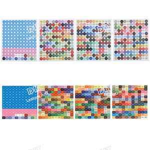 LS clásico nuevo DMC447 etiqueta cuadrada Color cartón diamante pintura Color pegatina papel punto <span class=keywords><strong>de</strong></span> cruz Etiqueta número <span class=keywords><strong>carta</strong></span> pegatina - Product Image 2