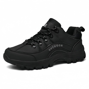 Zapatos Deportivos de Senderismo con Cordones para Hombre, Tallas 48 y 49, para Todas las Estaciones, de Cuero Sintético, Impermeables, Antideslizantes, Resistentes al Desgaste y a los Impactos - Product Image 1