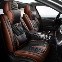 Juego completo de fundas de asiento de coche deportivo de lujo, funda de asiento de coche de cuero de PVC/PU para vehículos Toyota