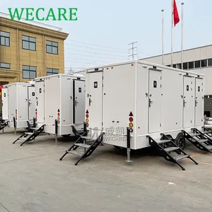 Wecare outdoor vip mobile luxury portable car bathroom toilets shower manufacturers outside restroom trailer