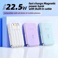 Pengisi Daya Ponsel Nirkabel Magnetik Digital Display 22.5W PD 12V 10000mAh USB Type C Li-Polymer Power Bank Portabel