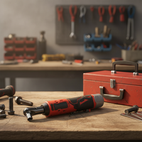 Kit d'outils à cliquet puissant 3/8 18V, clé à cliquet électrique sans fil alimentée par batterie, jeu de clés à cliquet électriques