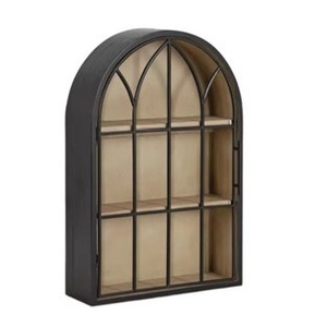 خزانة حائط مقوسة من الخشب مع باب - Product Image 4