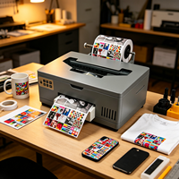 Printer Label Inkjet 6 Warna LP210 A4 dengan Printhead XP600, CISS, Tinta Sublimasi Dye Pigment, dan Sistem Roll to Roll