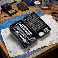 Ensemble d'outils à main magnétiques universels 115-en-1 avec jeu de douilles et mallette rigide pour ordinateurs, consoles de jeux, appareils photo - Garantie 1 an