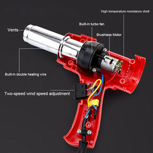 ปืนลมร้อนระดับมืออาชีพ 1800 วัตต์ สำหรับงานอุตสาหกรรม ไดร์<span class=keywords><strong>เป่า</strong></span>ผมแบบไร้แปรงถ่าน กำลังไฟปรับได้ สำหรับงานเชื่อมและบัดกรี - Product Image 3