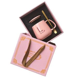 Maxfree Tasse en céramique créative exquise avec cuillère, cadeau festif/tous types de cadeaux de fêtes - Product Image 1