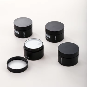 Conteneur de pot de crème pour le corps de développement lumineux de cosmétiques vides personnalisés en gros 30g 50g 100g 150g 250g Pot en PP noir - Product Image 4