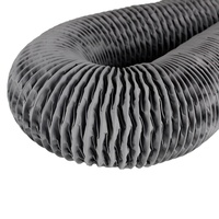 Tuyau de ventilation HVAC flexible renforcé en fibre de nylon gris 25mm-400mm 10m, style industriel chinois, pièces hospitalières LKESS LKE00409