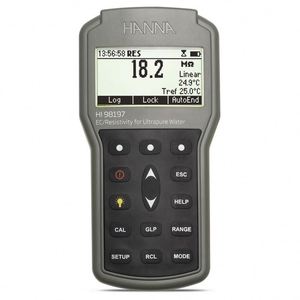 เครื่องวัดคุณภาพน้ำ Hanna HI98197 รุ่นขายดีที่สุด ควบคุมด้วยไมโครโปรเซสเซอร์ วัดค่า EC TDS ความต้านทาน NaCI.C ความแม่นยำสูง สำหรับมืออาชีพ แบบพกพา - Product Image 1