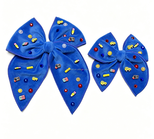 Fiocco in tessuto personalizzato per il ritorno <span class=keywords><strong>a</strong></span> scuola con <span class=keywords><strong>clip</strong></span>, fiocco <span class=keywords><strong>a</strong></span> forma di mela rosa con <span class=keywords><strong>clip</strong></span> - Product Image 5