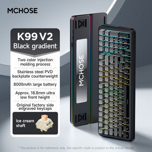MCHOSE K99V2 Gamer TKL filaire 98 touches multimédia clavier mécanique Hotswap Kailh marque aluminium ABS anglais couleur Clavier <span class=keywords><strong>Gaming</strong></span> - Product Image 6