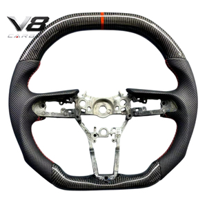 V8carbon pour <span class=keywords><strong>DS3</strong></span> DS4 N ° 4 accessoires intérieurs pour voiture, pièces automobiles, modification, sport, course, volant personnalisé en fibre de carbone véritable - Product Image 1
