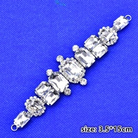 Verre clair strass Applique fleur cristal chaîne garniture strass décoratifs patchs coudre sur chaussures robe de mariée vêtement
