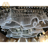 Rideaux de Plafond Ondulés en Forme de S Créatifs pour Mariage, Décoration de Fond, Fête et Salle d'Hôtel