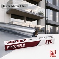 Film intelligent réfléchissant pour plaque d'immatriculation, film miroir premium pour vitres de bâtiment, 2 mil, IRR70%+ UV99%, film miroir unidirectionnel, isolation thermique automobile