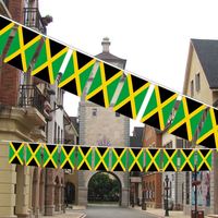 Vente en gros de guirlandes de drapeaux jamaïcains avec taille et motif personnalisés pour la décoration