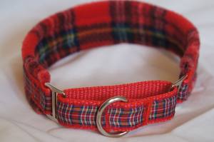 Doublé polaire, collier Martingale, tartan Royal Stewart, largeur 35mm, marche pour chien, collier confort, collier sans frottement - Product Image 3
