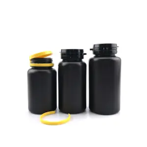 custom 4 ounce plastic 180ml medicine brown pet bottles 300cc plastic hdpe medicine pill bottle with screw cap