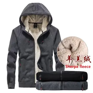 Bán Sỉ Áo Hoodie Có Khóa Kéo Hạng Nặng Áo Khoác Hoodie Lông Cừu Nhà Cung Cấp Áo Hoodie Lông Cừu Sherpa Ấm Áp Cho Nam