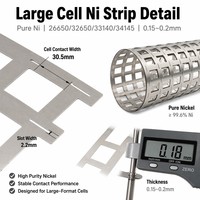 Bande de nickel pur N6 sur mesure 0,15-0,2 mm pour l'assemblage DIY de batteries Li-ion 26650, 32650, 32700, 33140, 34145