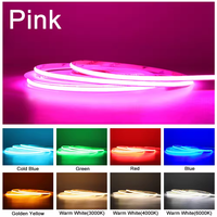 LED COB flexible en cuivre de 5 mm, 480 LED/m, CRI 90, bleu glacé, rouge, vert, jaune, blanc chaud/froid, paysage, IP33, DC12V/24V
