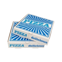 Boîte à pizza en carton kraft imprimée sur mesure, qualité alimentaire, pour restaurants à emporter, emballage ondulé résistant à la graisse