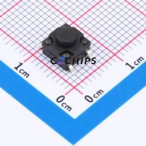 TS017A-TBY1EH5.0 Tactile Switch SMD-4P,6.1x6.1mm Switch Single Pole Single Throw Round Button 1.8N Vertical Mount - Product Image 1