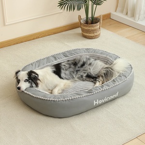 Cama para mascotas de espuma de lujo antiansiedad personalizada Hovicaed, cama ortopédica para perros grandes, lavable - Product Image 1