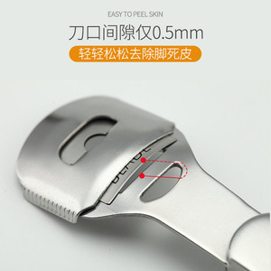 ชุดอุปกรณ์กำจัดหนังด้านเท้า Baiyi ทำจากสแตนเลส พร้อมด้ามจับไม้ สำหรับใช้ในบ้าน - Product Image 3