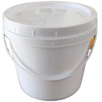 Tambour en plastique rond et portable avec couvercle, 0,5/4,5 l, vente en gros, seau de peinture nutritif, emballage de qualité alimentaire