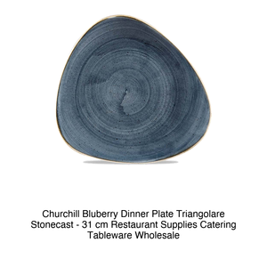 Bluberry Triangular Flat <b>Plate</b> 31 cm Churchill Stonecast -6-Sbbstr12 - Product Image 2