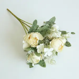 Cheap 6 Heads Artificial Flowers Wedding Peonies Bouquet