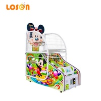 Vente flash : Machine de jeu d'arcade de basket-ball automatique à monnayeur avec panier mobile