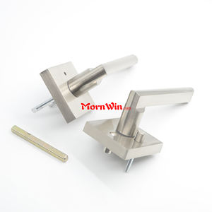 कनाडा दरवाज़े के हैंडल लीवर ताला के साथ वर्ग गुलाब पुश बटन आपातकालीन निकास गोपनीयता लीवर ताला - Product Image 4