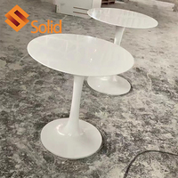 Chaises de 250 cm à surface solide, table ronde, pour cafétéria