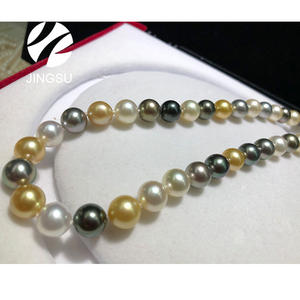 Collar de perlas de Tahití, colores naturales tradicionales, calidad superior, Mar del Sur, mezcla de perlas - Product Image 3