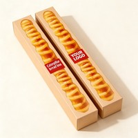 Boîte en papier personnalisée pour emballage de chips de pommes de terre et de baguettes françaises en gros