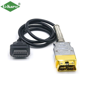 Câble d'extension OBD 12V robuste et fiable, 16 broches mâle-femelle avec boîtier métallique pour test d'ECU de véhicule et utilisation en atelier - Product Image 1