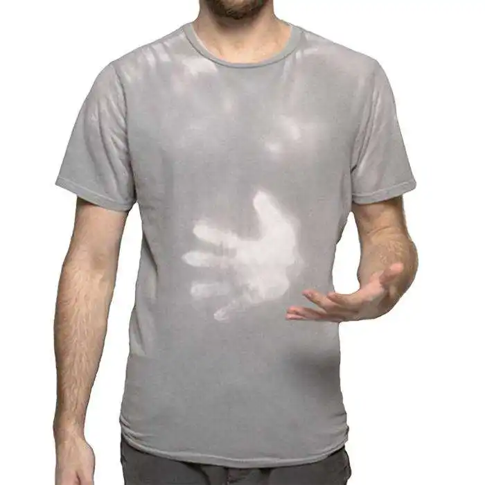 Yeni varış termokromik giyim sıcaklık renk değişimi T Shirt erkekler