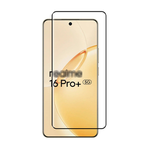 Film en verre trempé à bordure noire 2.5D, couverture intégrale, haute transparence, anti-casse, anti-chute, <span class=keywords><strong>protection</strong></span> d'écran de téléphone pour <span class=keywords><strong>Realme</strong></span> 16 Pro+ 5G - Product Image 1